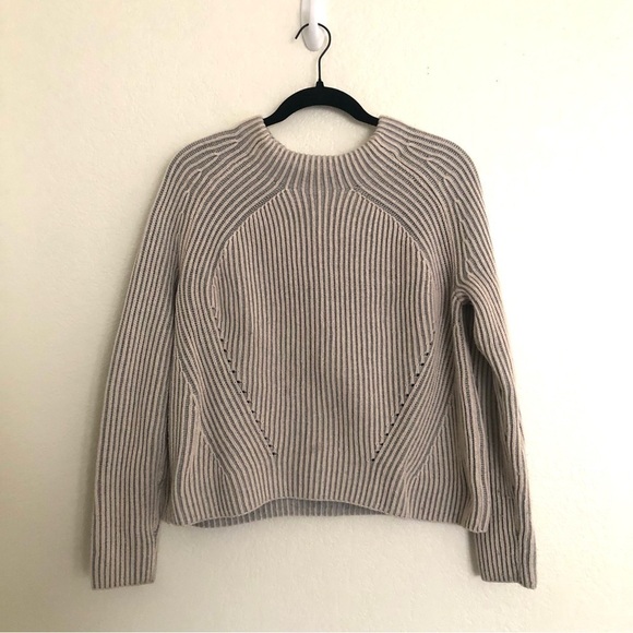 Athleta Rockland Ribbed Sweater Gray Small - Picture 2 of 4